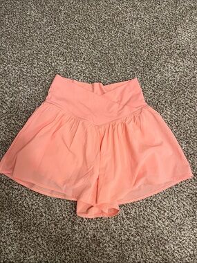 Offline by Aerie Coral High-Waist Flow Skort Shorts